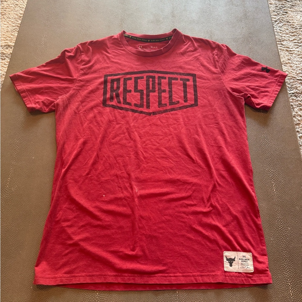 Under Armour Red 'Respect' Graphic Tee